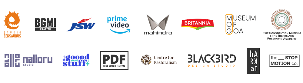logos of brands ToTR house has worked with