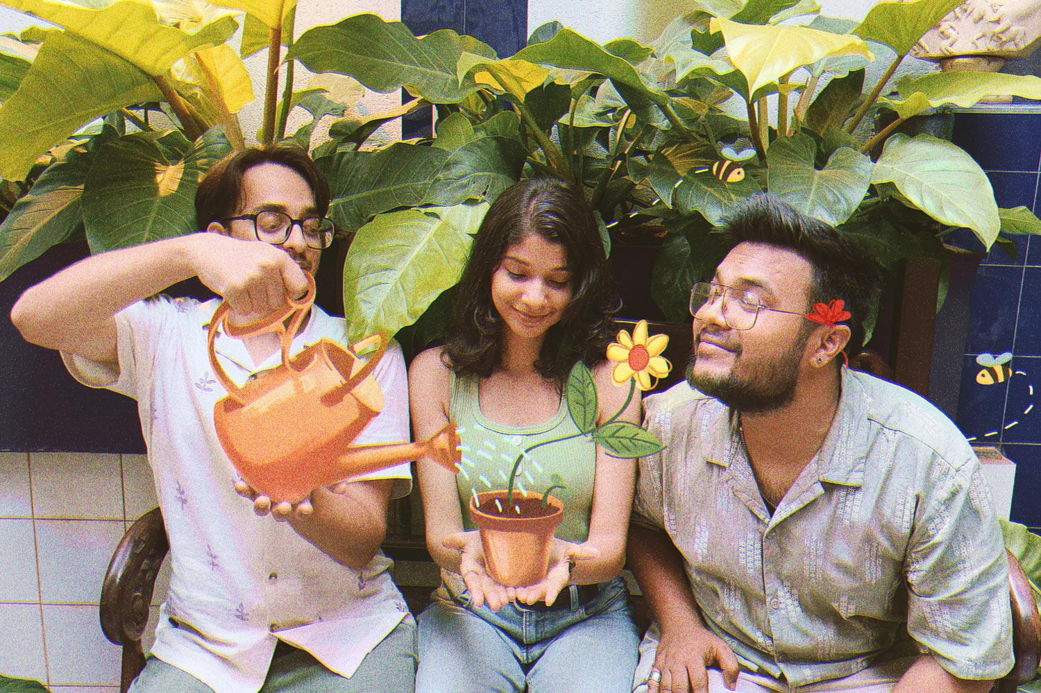 totr-pic Toash, Aman and Gia, showrunners of ToTR house posing for a group picture